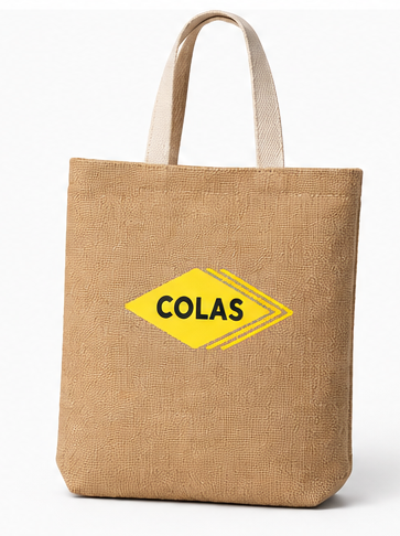 Colas branded jute tote bag