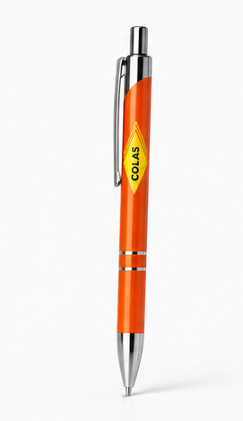 Colas branded orange pen