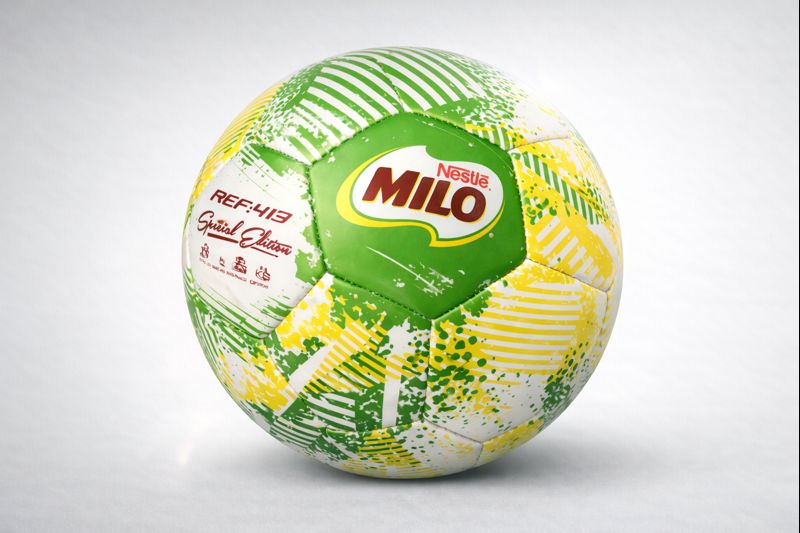 Nestlé Milo branded promotional soccer ball
