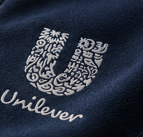 Unilever vest branding close-up